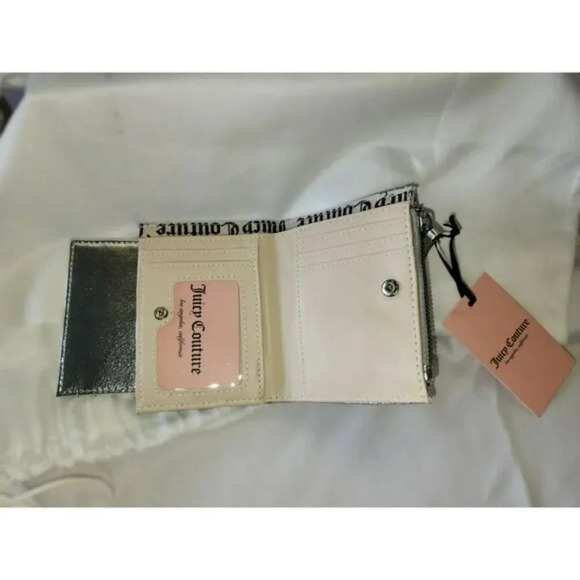 NWT Juicy Couture Metallic Simply Perfect Faux Leather Bifold Wallet - Picture 4 of 6